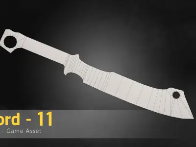 Sowrd-11 Low-poly 3D model