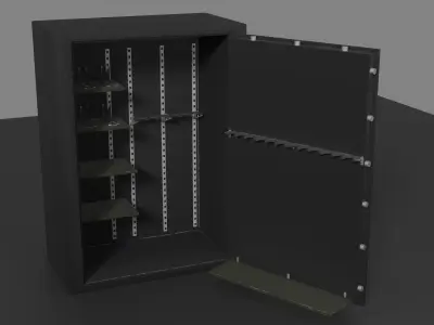 Heavy Gun Safe Low-poly 3D model