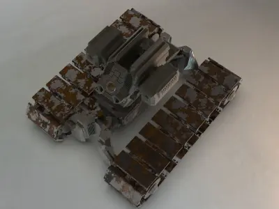 Tracked Mech Figure 3D print model