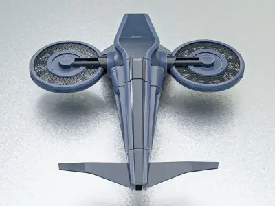 Concept Drone low-poly 3d model Low-poly 3D model