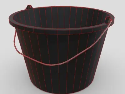 Bucket 6 Low-poly 3D model