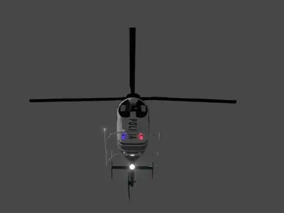helicopter police colombian Low-poly 3D model