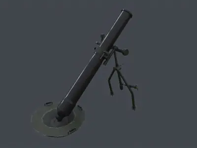 Tampella M120mm Low-poly 3D model