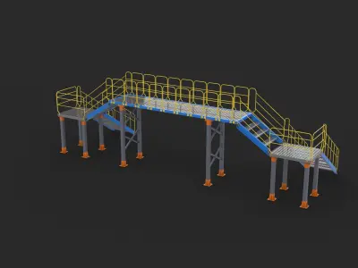  Industrial Bridge 3D model
