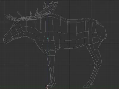 Low Poly Moose 3D model