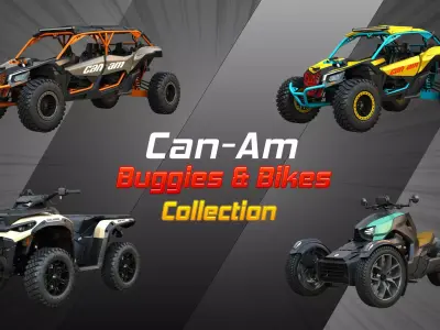 Can-Am Buggies and Bikes Collection 3D Model Pack