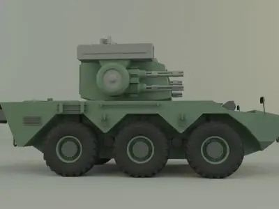 Anti aircraft Surface to air missile SAM 3D model