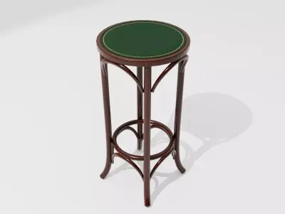 Classic Bentwood Bar Stool Low-poly 3D model