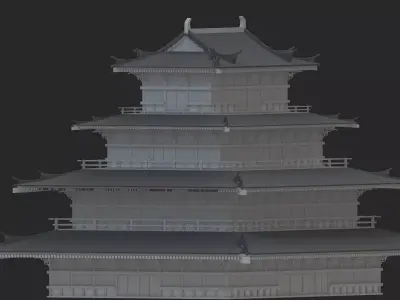 big pagoda-01 Low-poly 3D model