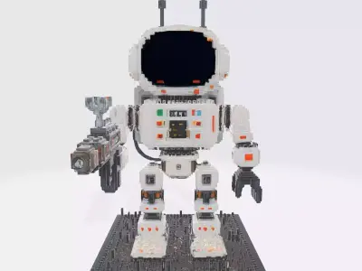 Robot Character 9 in 1 Bundle N1 3D Model Collection