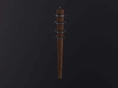Spiked Club 3D Model Low-poly 3D model