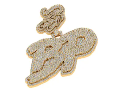 BP Letter Pendent 3D print model