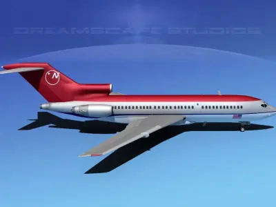 Boeing 727-100 Northwest 2 3D model