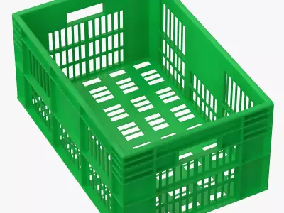 Plastic Crate Green 3D model
