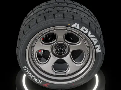 Yokohama Advan A052 315 30 ZR18 LOGOS 3D model