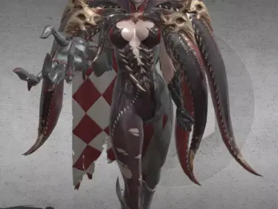 Sexy beauty Low-poly 3D model
