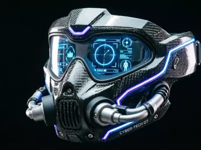 Cyberpunk Sci-Fi Mask 3D model