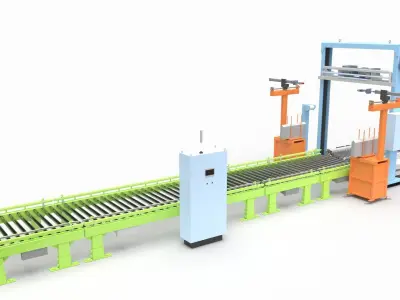 Logistics Packaging Line 3D model