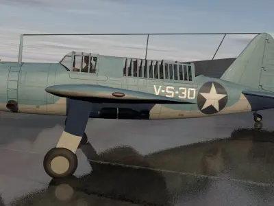 Brewster SB2A Buccaneer 3D model