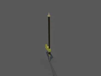 Spear sword Low-poly 3D model