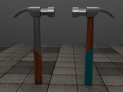 Hammer Low-poly 3D model 40