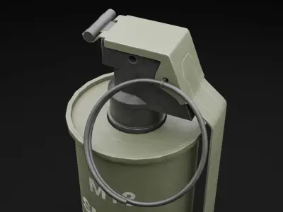 Game Ready Smoke Grenade Low-poly 3D model