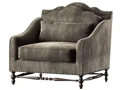 blackwood americano armchair art 5489 3D model