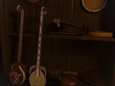 Central Asian Instruments  3D model