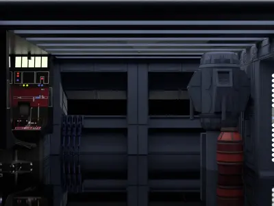 Set 3 - Docking bay Command Office 1-12 scale Blackseries 3D print model