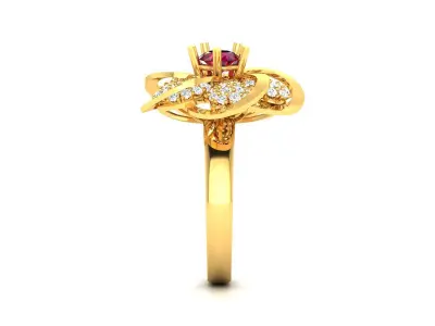 Women ring 3dm stl fbx obj render details 3D print model