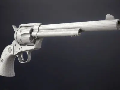 Colt Single Action Army - Peacemaker Low-poly 3D model