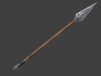 Viking Spear 3D Model v01 Low-poly 3D model