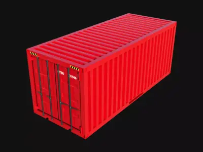Low poly Container shipping Low-poly 3D model