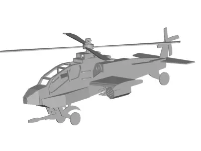 Boeing AH-64 Apache 3D model 5
