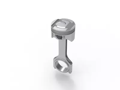 piston and connecting rod 3D model