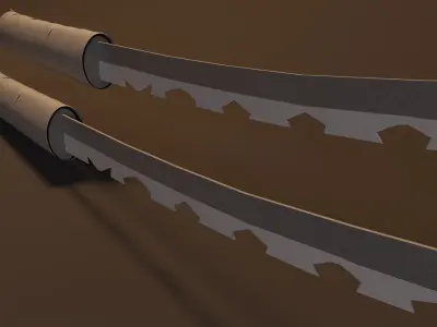 Demon slayer inosuke katana  Free 3D model