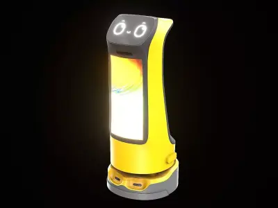 Modern Restaurant Robot Low-poly 3D model