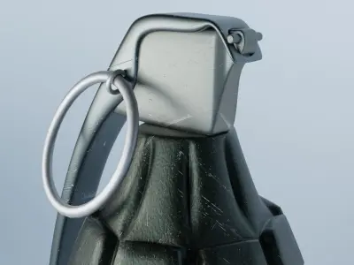 Realistic grenade model Low-poly 3D model