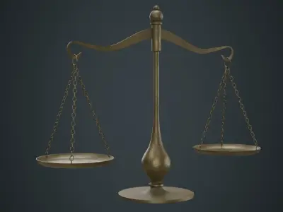 Balance Scale 1C Low-poly 3D model