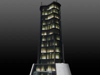 Sci-fi Mansion Low-poly 3D model