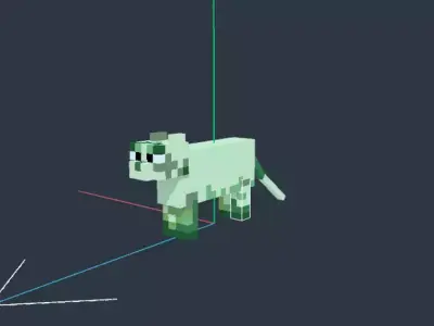 GreenCatYeet minecraft cat 3D model