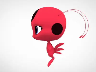 Tikki  Low-poly 3D model