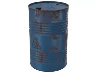 Barrel 1 Lowpoly oil Low-poly 3D model