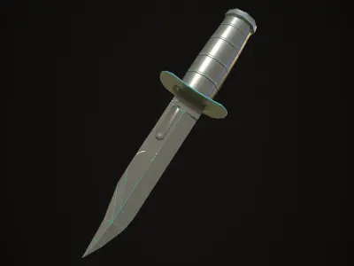 Dagger Game lowpoly Free low-poly 3D model