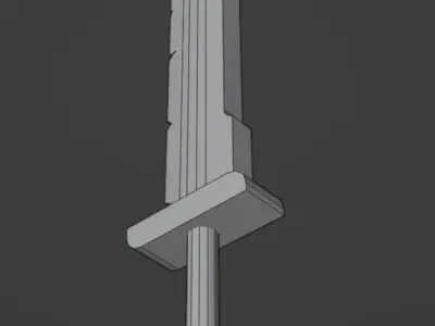 Gameready Stylized Fantasy Sword Free low-poly 3D model