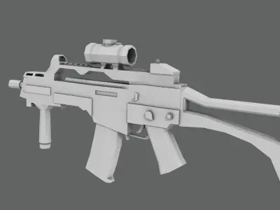 G36C - Realistic 3d model assault rifle Low-poly 3D model