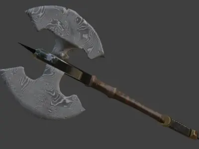Viking Axe 3D model 5