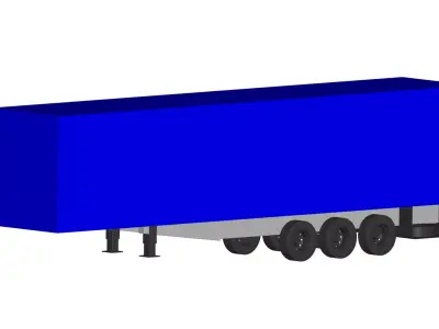 Truck Trailer 3D model from CGTrader