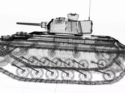 WW2 German Medium Tank Pzkw III 3D model