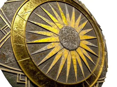 Godkiller Wonder Woman  Shield 03- Low-poly 3d model Low-poly 3D model